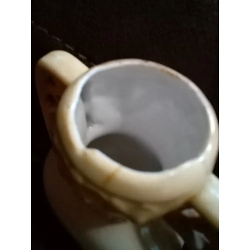 Antique Austrian Two Handle Floral With Gold Trim 5.5 Inch Porcelain Vase #69